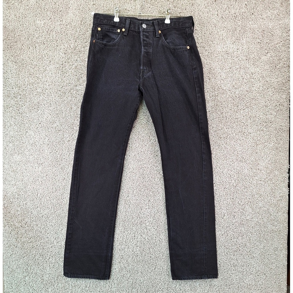 Levis 501 Jeans Mens 32x34 (Fits W32xL32) Dark Wash Original Fit Denim Classic